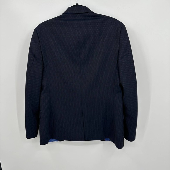 Ben Sherman Polka Dot Blazer Lapel Collar Buttoned Long Sleeve Black Size 40R - Picture 5 of 7